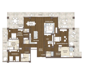 Kaiholo Floor Plan - Beachfront home for sale in Kauai, Hawaii