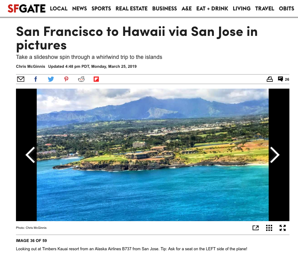 San Francisco to Hawaii via San Jose in pictures