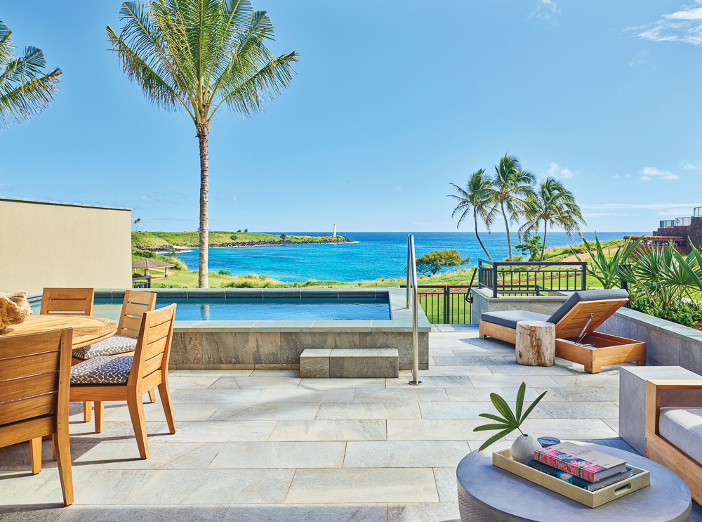 Expansive lanai at the Lāola at Timbers Kaua’i, available for ownership.