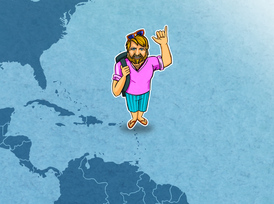Dave Character in the Caribbean
