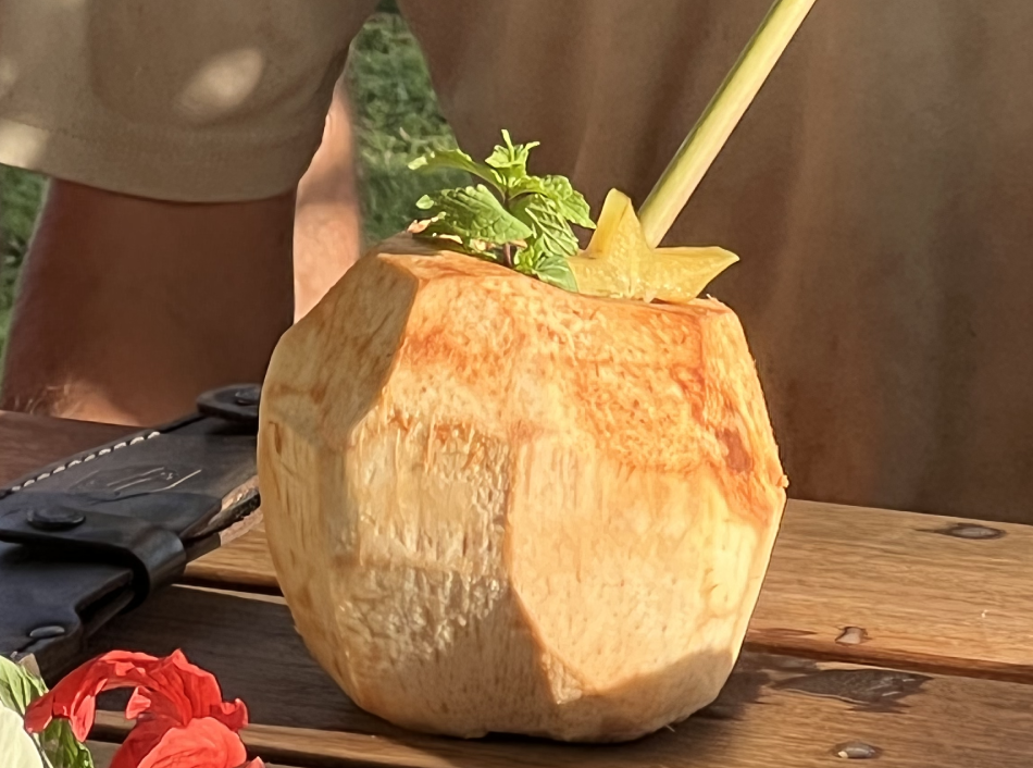 Drink in young coconut